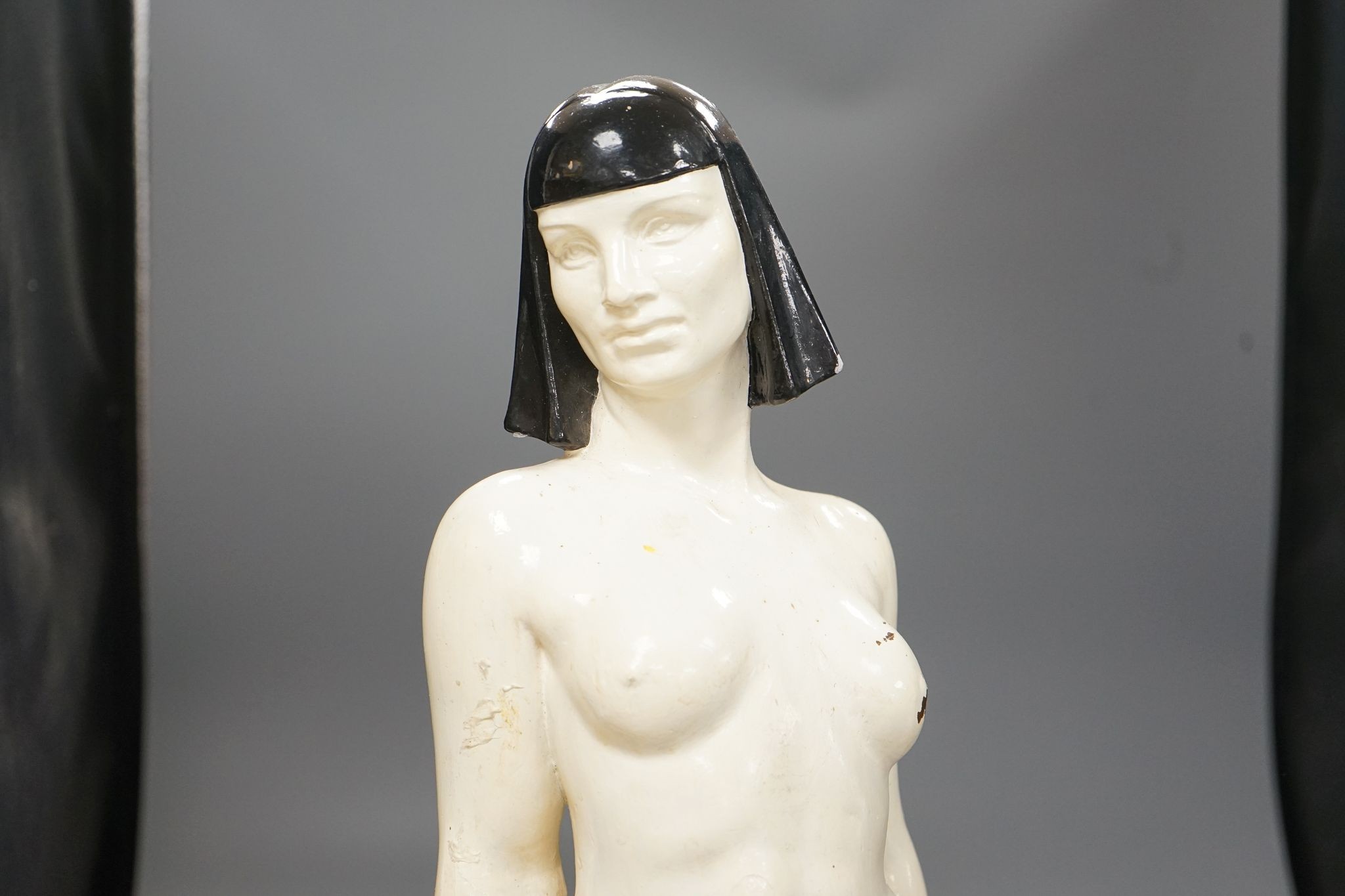 An Art Deco composition figure of an Egyptian lady, 78cm